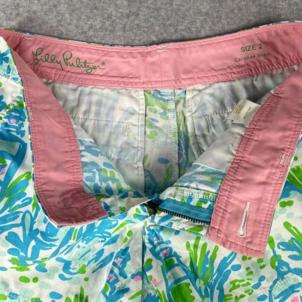 Lilly‎ Pulitzer Callahan Short, women's size 2, feminine, floral, 100% cotton